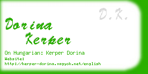 dorina kerper business card